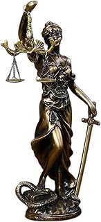 Lady Justice Statue - Lawyer Decor | Lawyer Lady Justice Resin Decor | Scales of Justice Decor | Law Decor | Justice Fairness Goddess Statue Greek Mythology Ornaments for Studio Desk