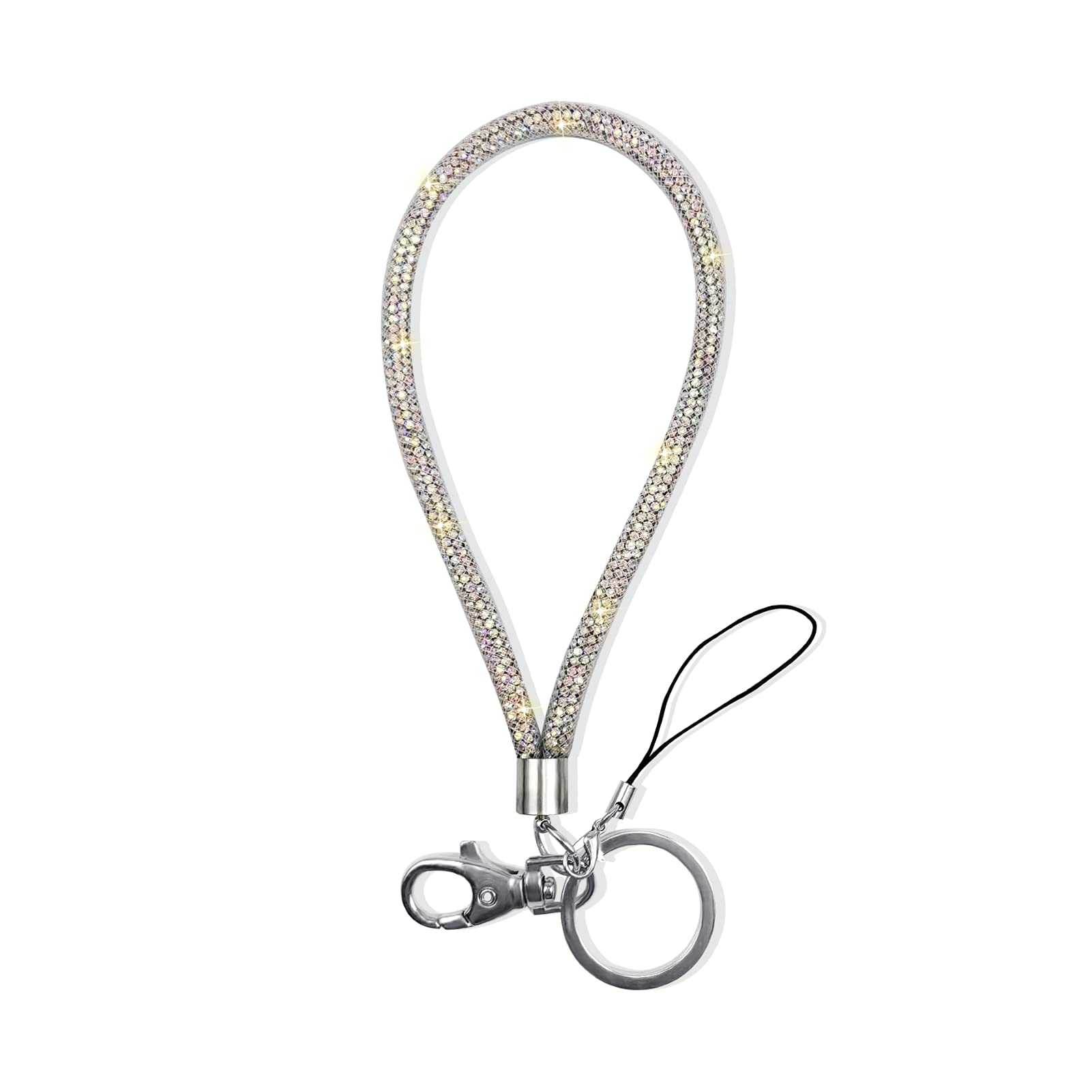 Wristlet Lanyard Keychains for Women, Bling Lanyard for Keys, Cute Keychain Holder