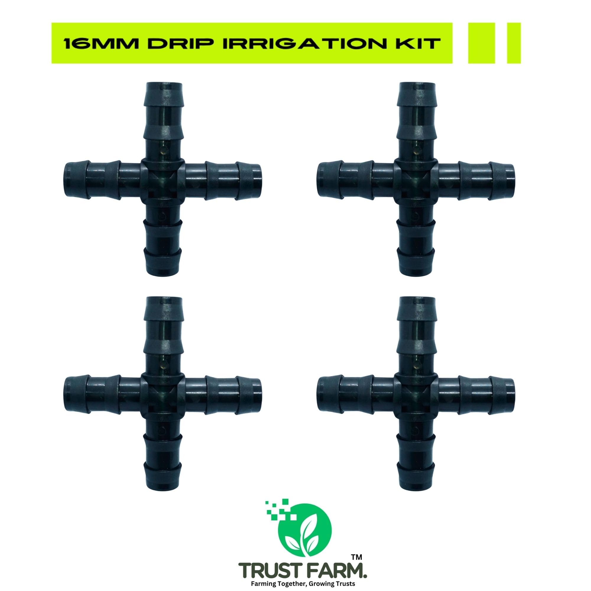 4 Way Drip Irrigation Joiner - 15 Pack -5