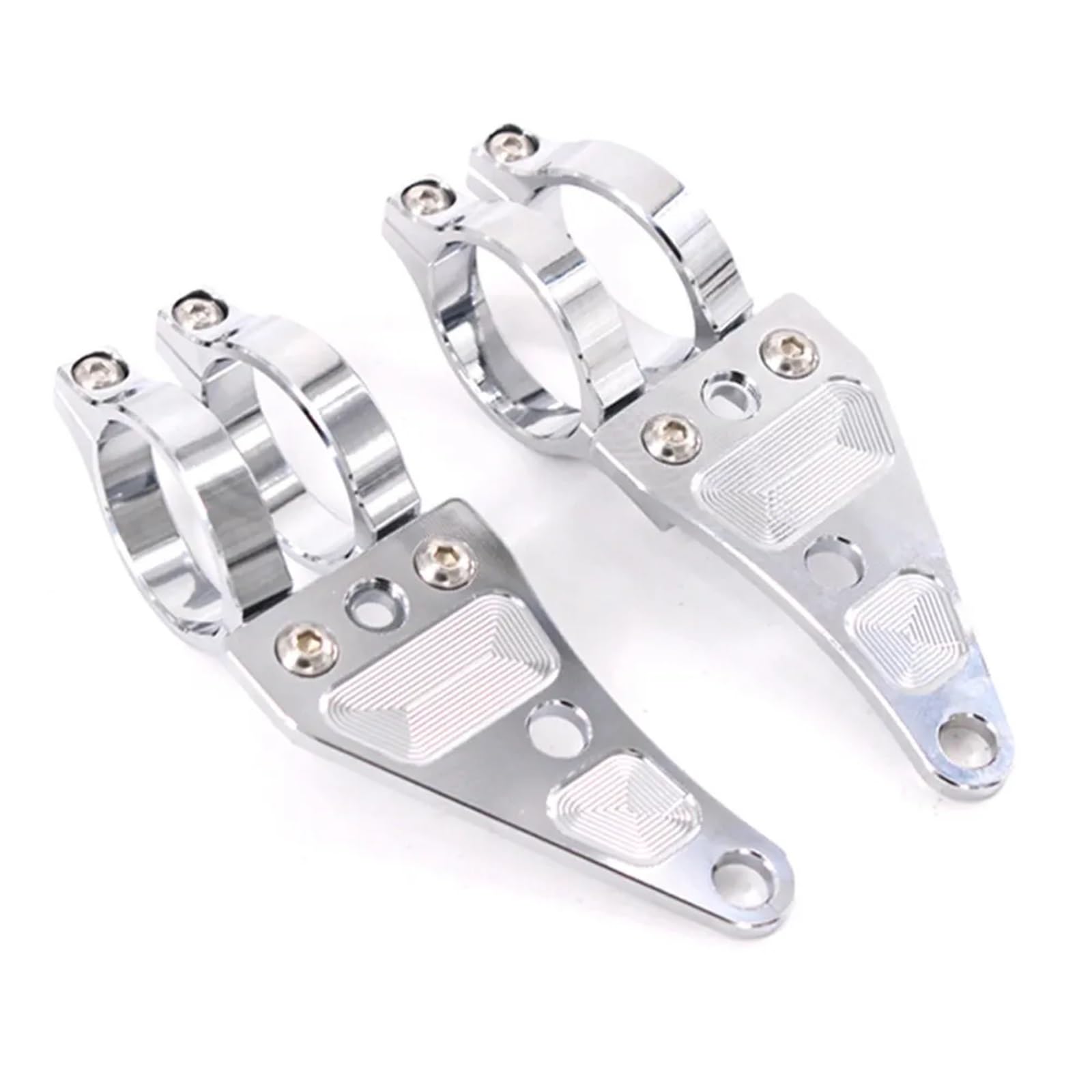 Bracket Light for Motorcycle 41mm Fork Headlight Mount Bracket Head Lamp Holder Aluminum Accessories(Silvery)