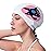 COPOZZ Adult Swim Caps, Silicone Waterproof Comfortable Swimming Cap for Women, Long and Short Hair (Kittens-12yrs+)