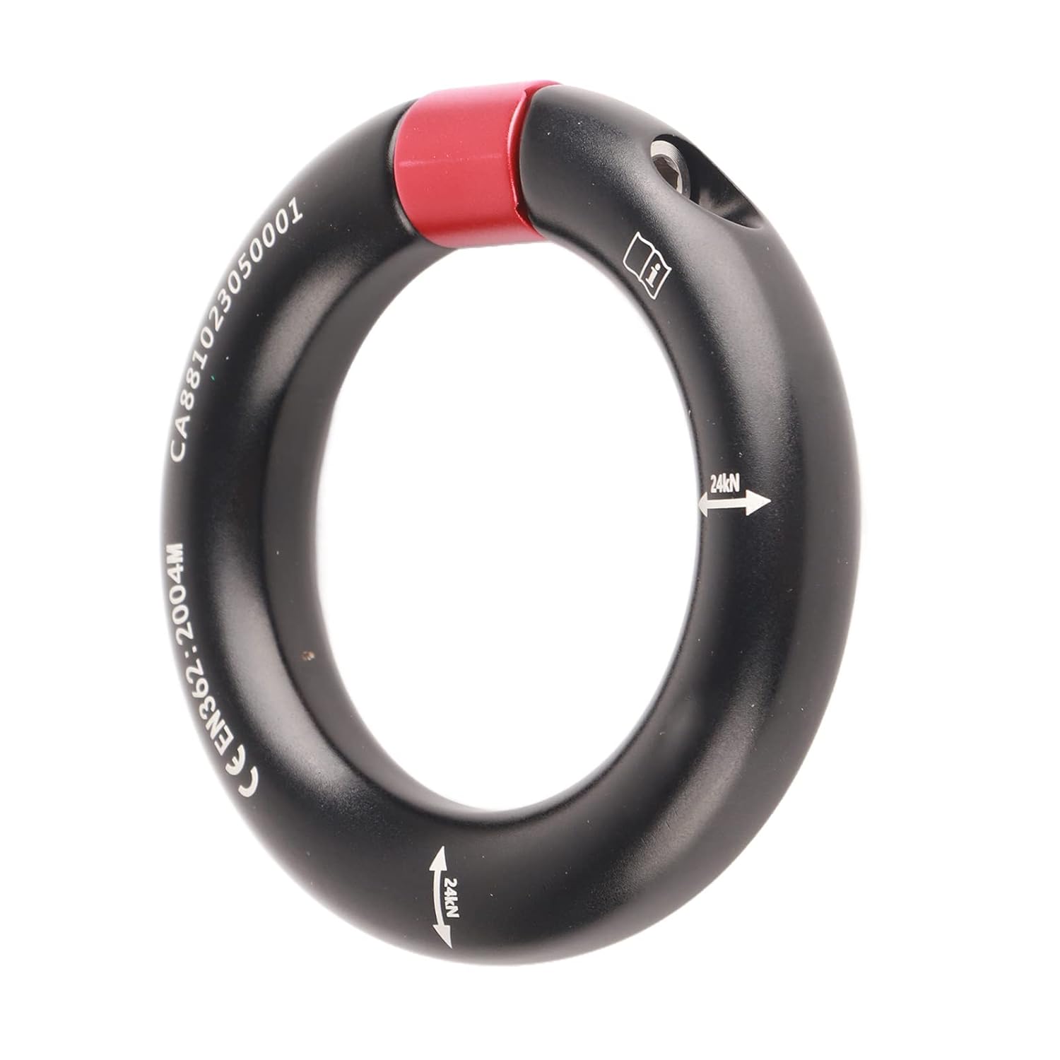 Rappel, 12mm Opening Detachable Climbing Connector, Rock O to Use Abrasion Belay & Equipment for Arborist Connection Point Gold Uniform Force (Black)