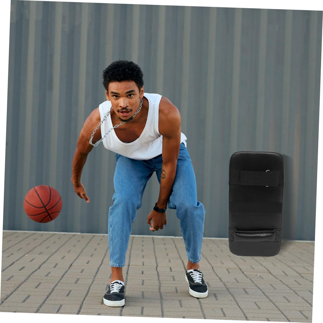 Kisangel 2pcs Basketball Blocking Pads for Training Multi-Function Cushion Comfortable Design for Basketball Drills and Protection Practice