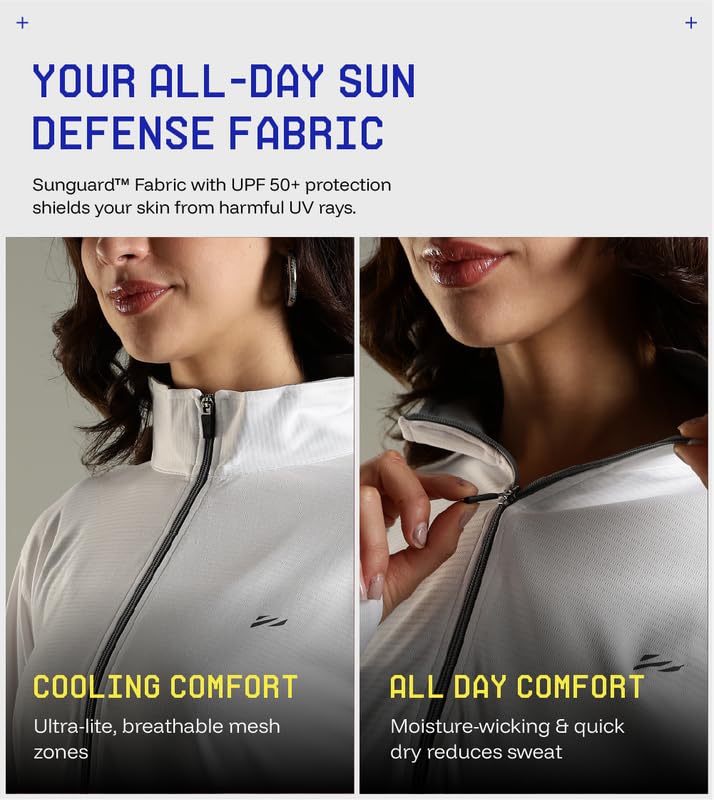 Image of BLUE TYGA SUNSCREEN JACKET Women's Travel Nylon Solid Plain Sports Summer Gym Workout Running Travel Trekking and Sunscreen Jacket for Women Nylon Winter Casual Wear