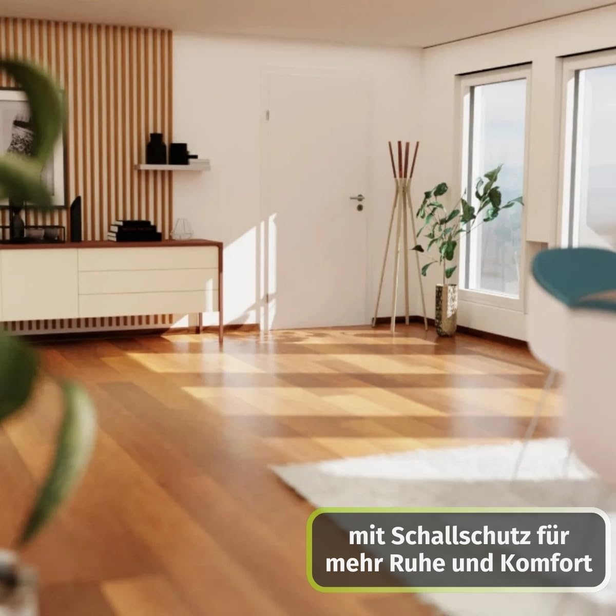HORI Wohnungseingangstür mit Schallschutz Weiß RAL9016 glatt - DIN A4 links/rechts - massive Vollspan-Mittellage - Designkante & Profilzylinderschloss - ohne Rahmenteile -860 x 2110 x 40MM