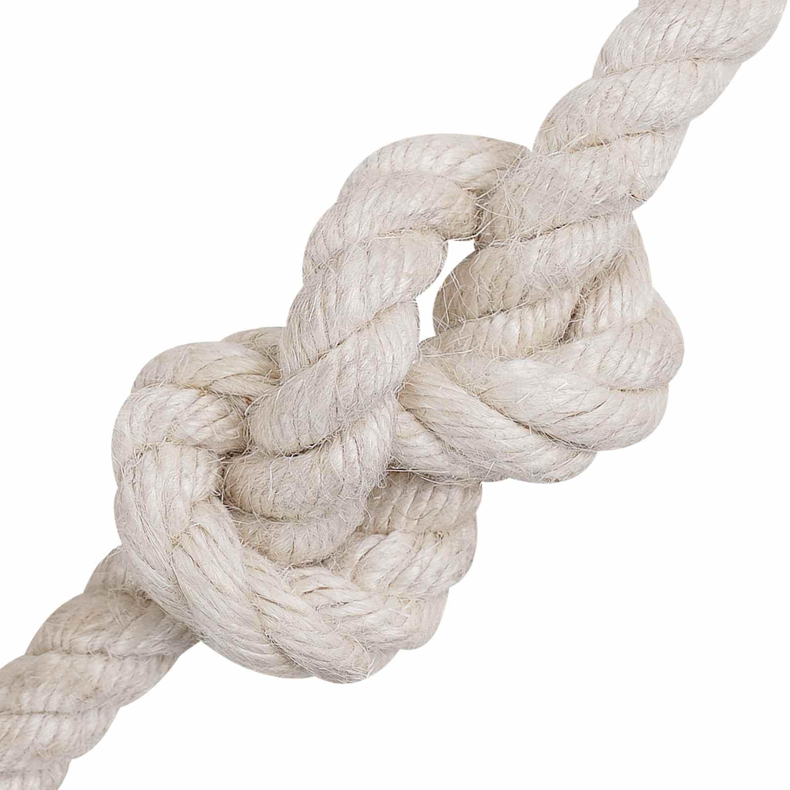 Corda di iuta da 12 mm bianca in 100% iuta Tossa, 3 strati, 4,5 kg, versatile come corda, corda per giardino, campeggio, officina, trasporto e artigianato