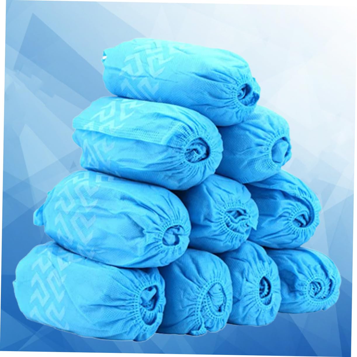 100pièces Couvre-chaussures Non Tissés Antidérapants Pour Maison Protection Boue Pluie Et Fondue Lot De Bleus