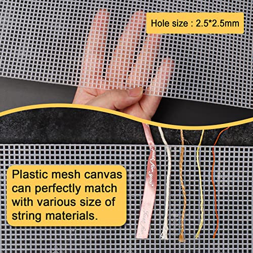 wexpw Clear Plastic Mesh Canvas Sheets, 3 Pack Big Size Clear