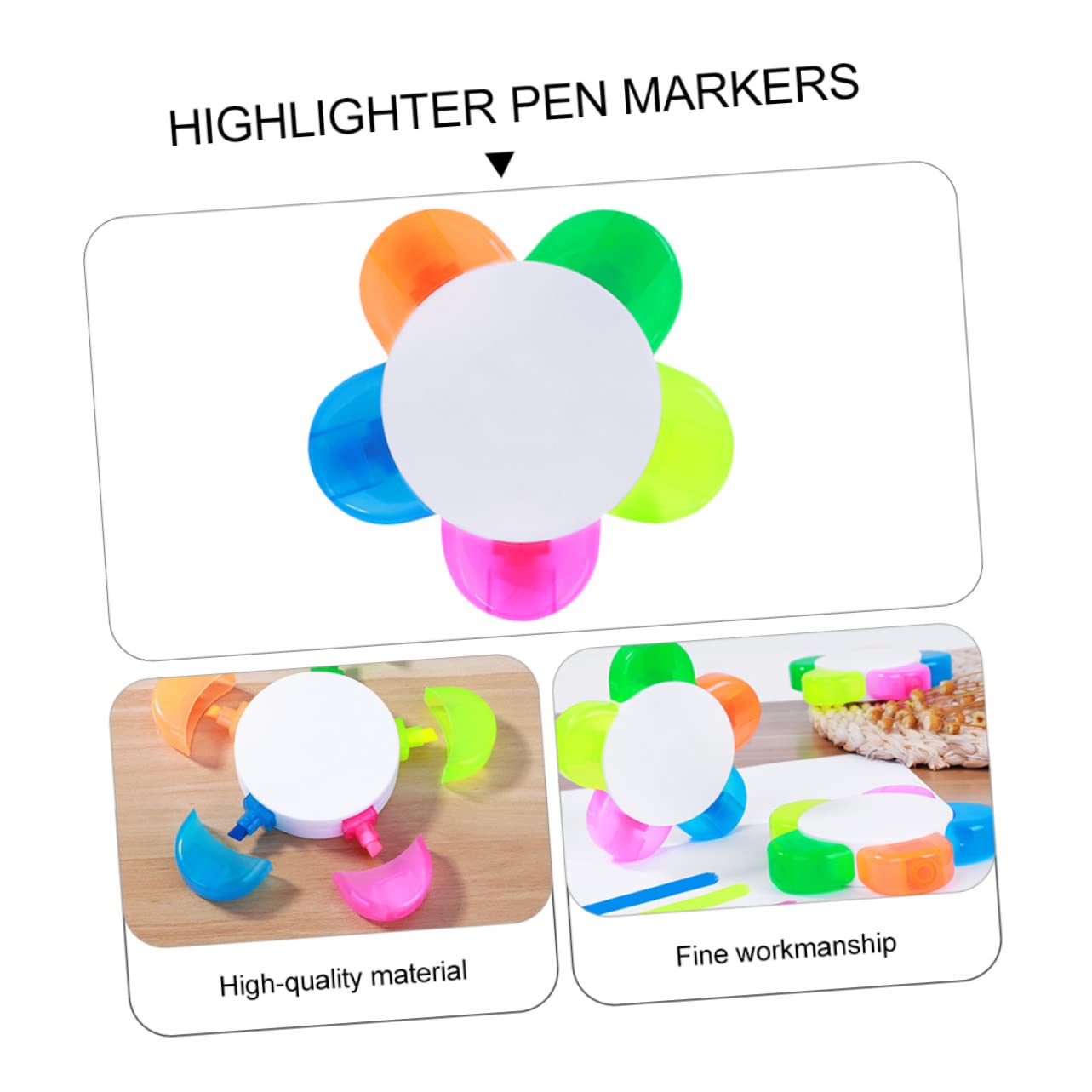 Happyyami 6pezzi Pennarello Fluorescente Per Studenti Evidenziatore Acquerellabili Articoli Per Scrittura