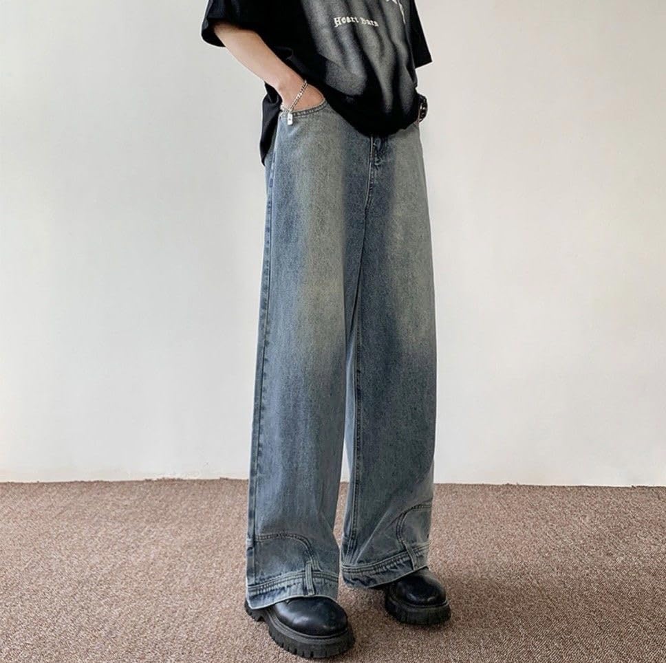 Unisex Y2K Women's High Waist Irregular Pocket Reverse Design Men's Hip Hop Street Loose Straight Leg Jeans4