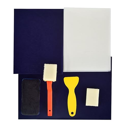 Flock - Juego de plantillas adhesivas de diamantes de imitación termoadhesivos con cinta de transferencia de diamantes de imitación mágicos para