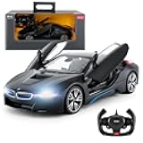 YYC 1:14 Scale Remote Control Car for BMW I8, 2.4GHz Model RC Cars with Remote-Controlled Door, Headlight, Taillight, Electric Sport Racing Hobby Vehicle Gift for Adults, Kids, Boys, Girls - Black