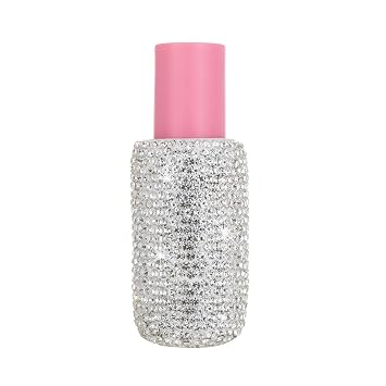 Car Lip Balm Chapstick Holder, Upright Car lipsticks Holder Insulating Lip Balm Holder, Rhinestone Car Accessories for Women Interior, Suitable for Most Vehicles. Silver