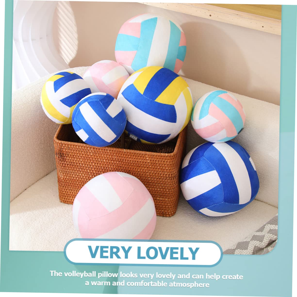 Oreiller Peluche Volley-ball Kawaii – 20 Cm – Coussin Décoratif Et Doudou – Matière Douce Coton PP