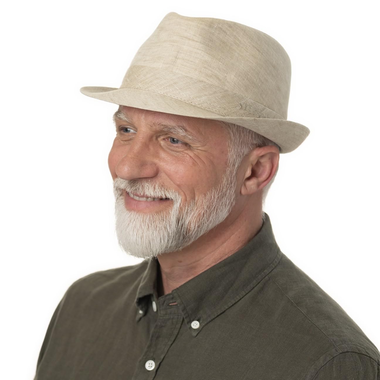 Stetson Geneva Trilby Chapeau Lin Made in Italy Unisexe Printemps Ete