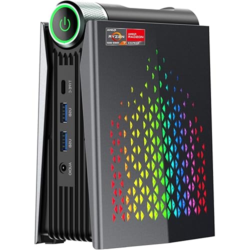 ACEMAGICIAN [Gaming PC Ryzen Mini PC, AMD Ryzen 7 Pro 5875U 16GB DDR4 512GB NVME SSD Mini Desktop Computer,11 Pro Mini PC Gaming[WiFi6/BT5.2] [4K UHD/RGB Lights/3 Adjustable Mode]