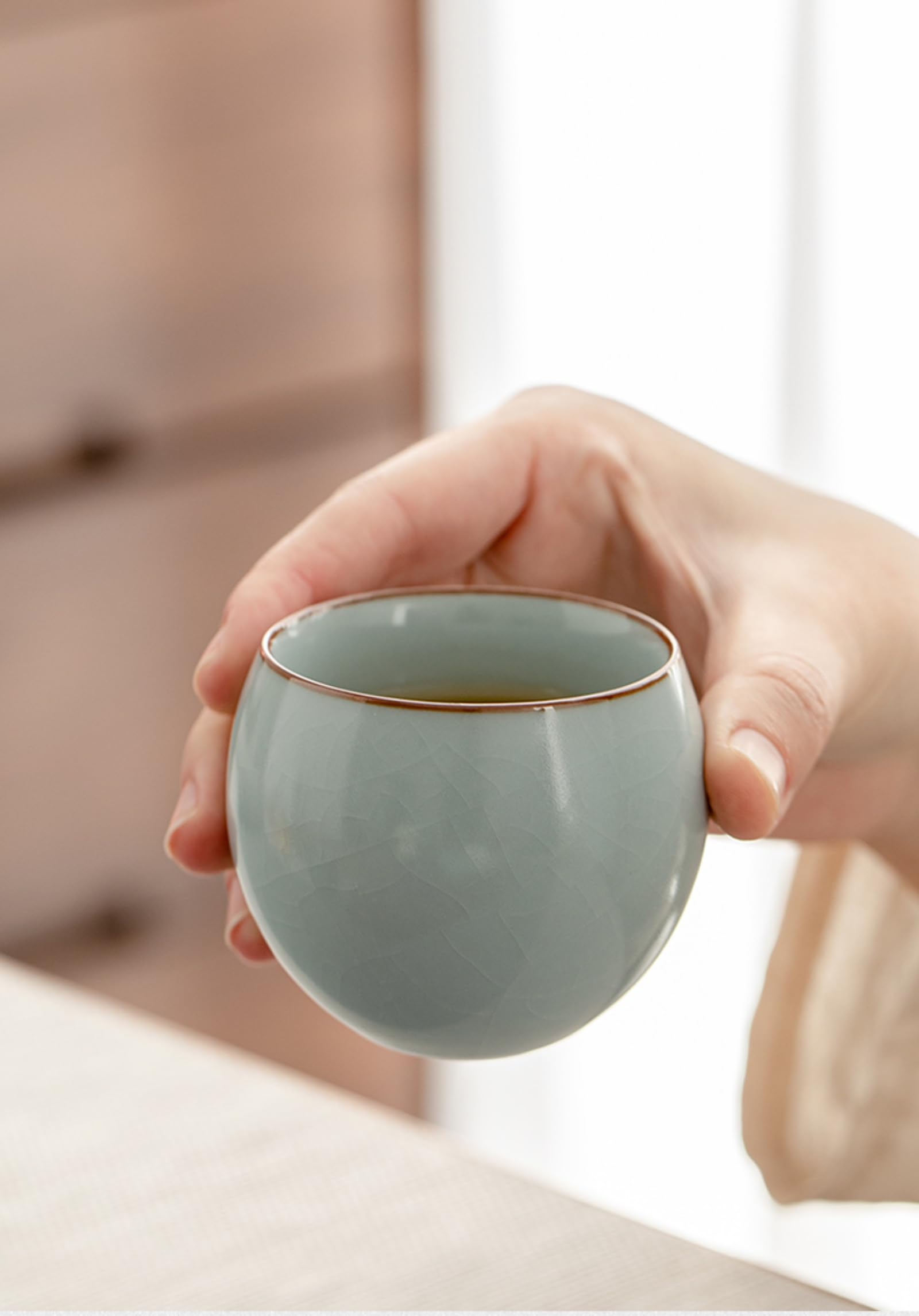 Kubek do degustacji herbaty ceramiczna filiżanka do herbaty z pudełkiem prezentowym 5 szt., 80 ml 76,5 g, ręcznie robiony kubek mistrzowski w stylu japońskim