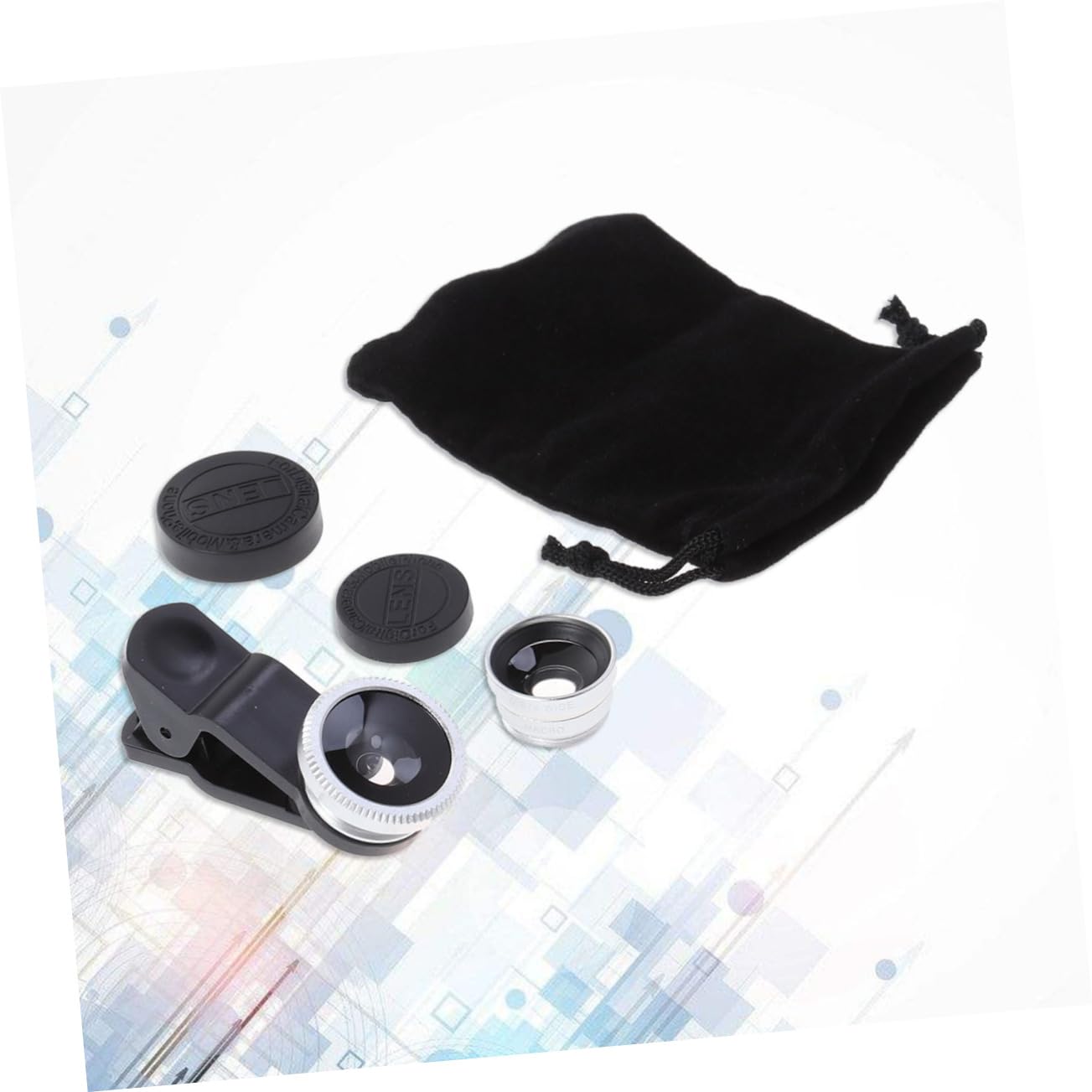 HEMOTON 2pcs Cell Phone Camera Lens Smartphone Lens 3 in 1 Phone Camera Lens Mobile Lens Kit Magnifier for Phone Camera Fish Eye Lens for Camera Tech Gadgets Accessories Wide Angle