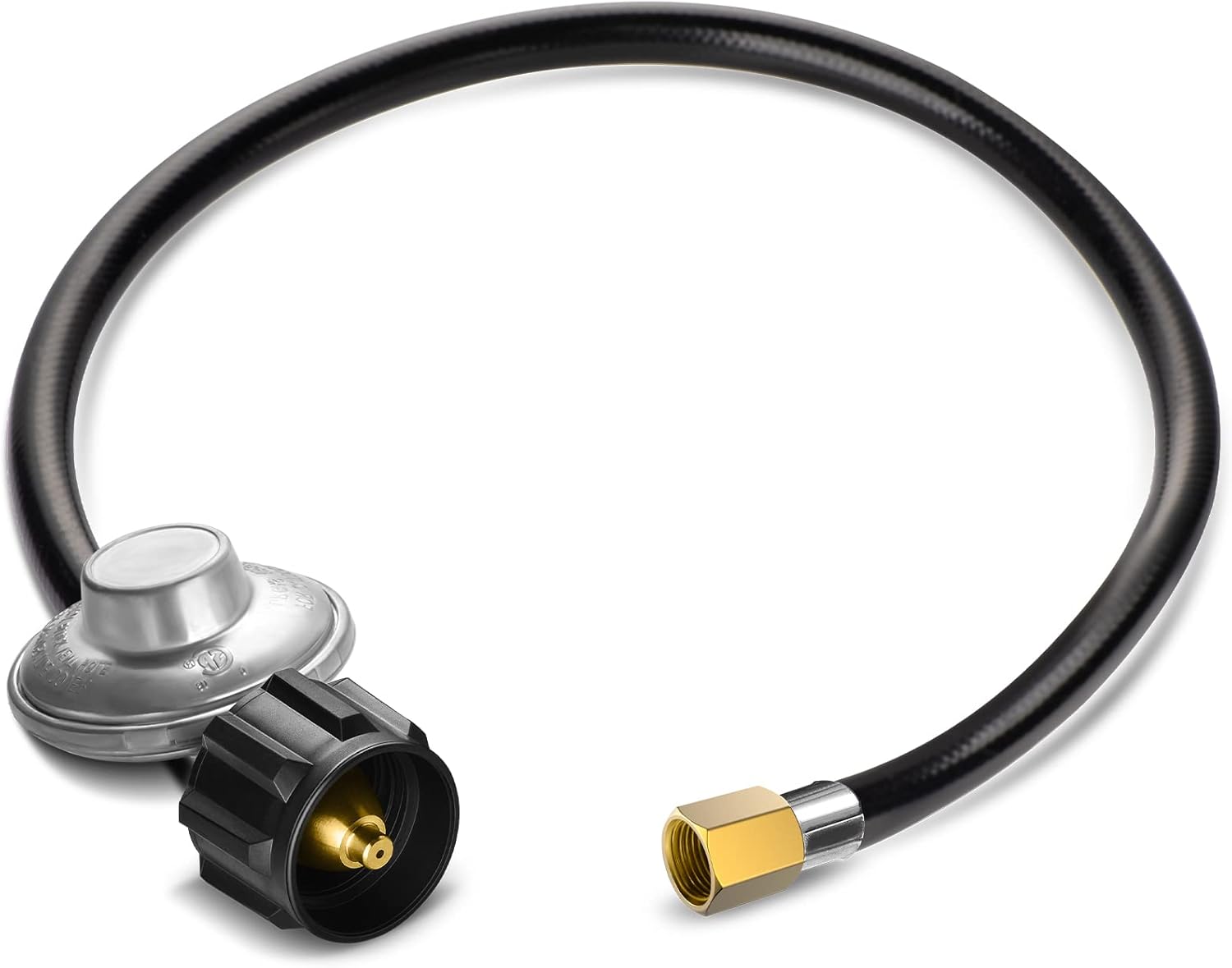 PatioGem Propane Regulator with Hose, 2FT LP Gas Hose