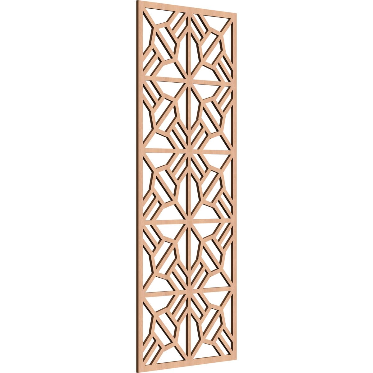 Auburn Decorative Pierced Fretwork Wood Wall Panels, 17 3/8"W x 44 3/8"H x 1/4"T, Alder