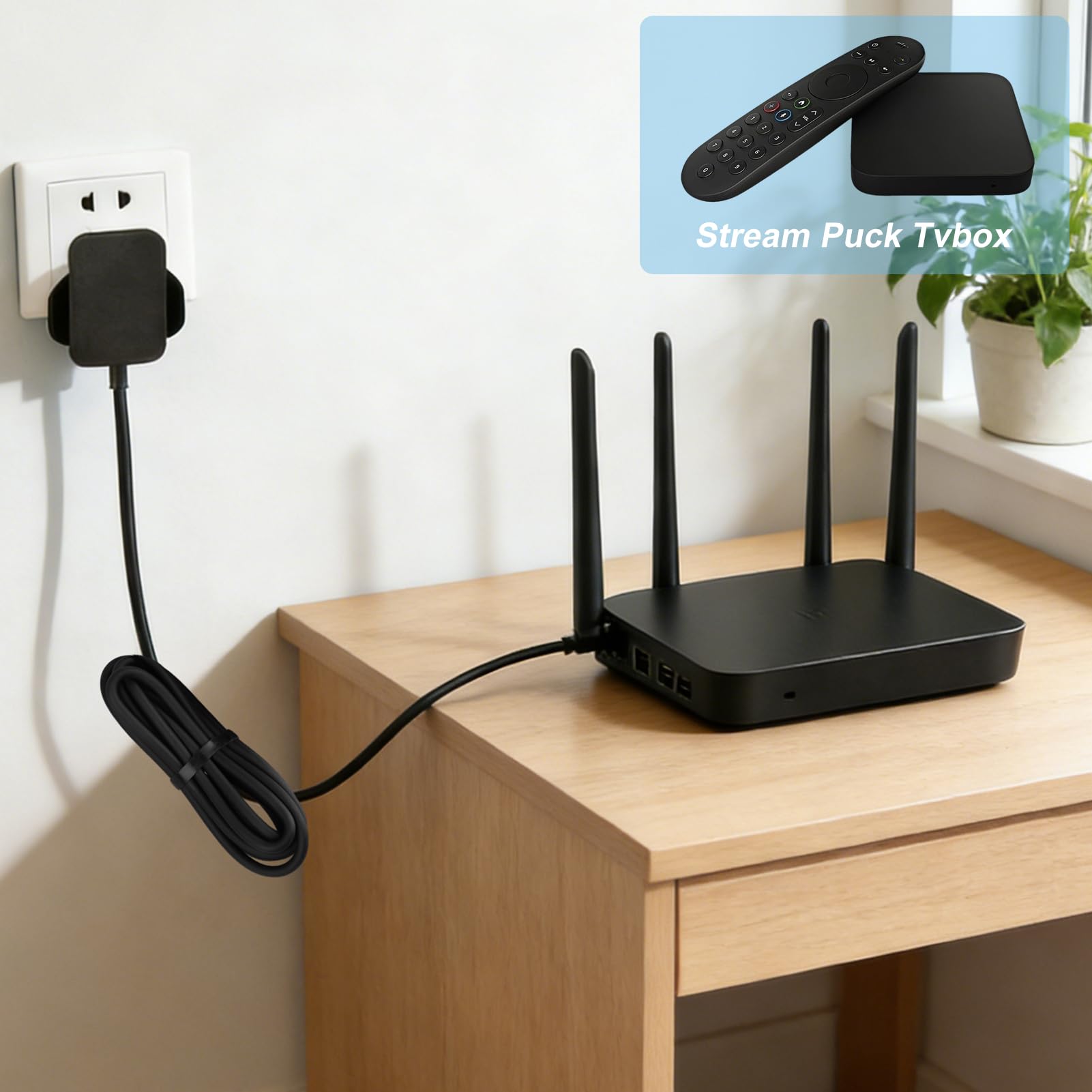 5V Charger for Sky Puck Stream Hub, AC 100-240V 50/60Hz to DC Converter with 3.5x1.35mm Jack, Replacement Power Adapter (2A 10W, 1.5m) - 3