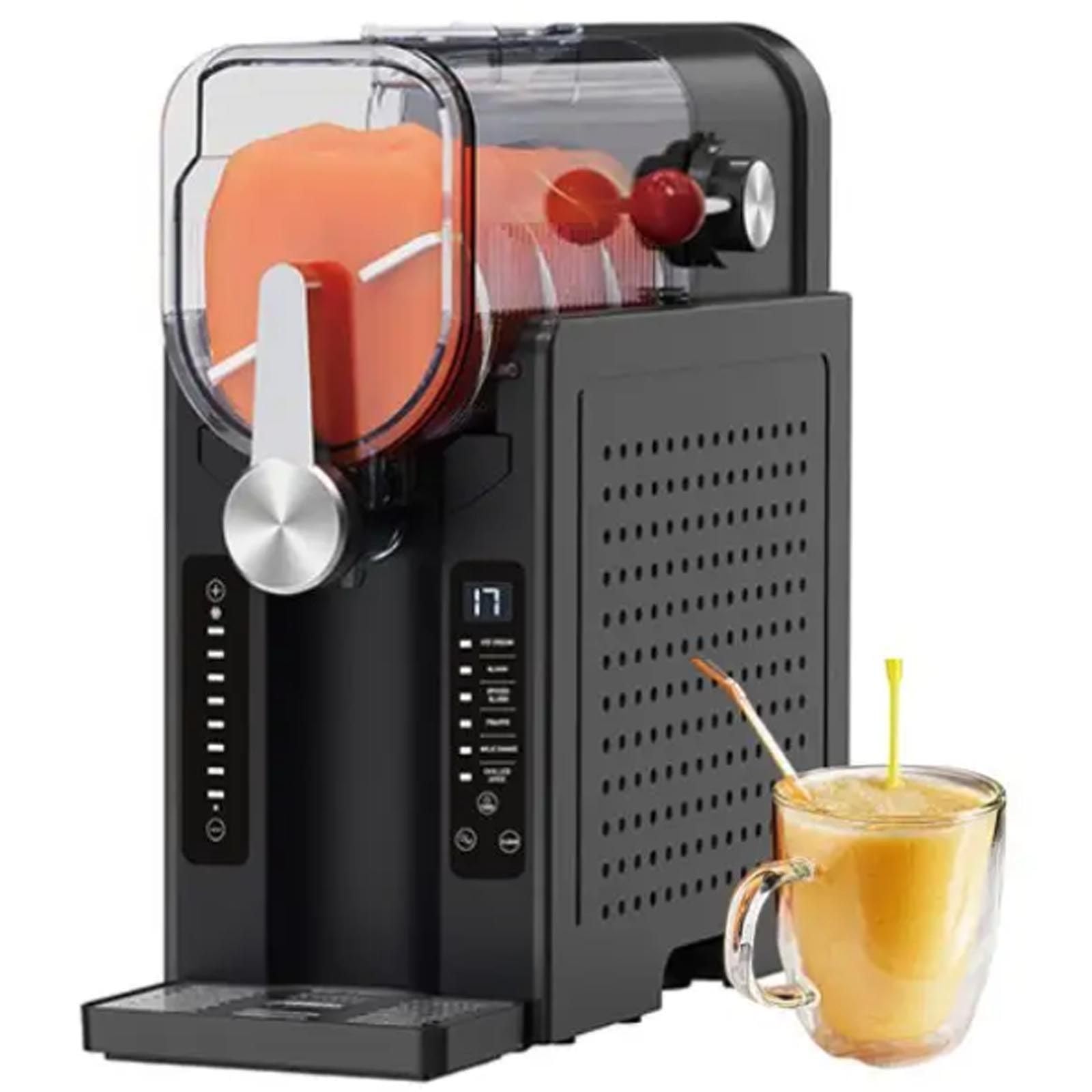 Slush-Maschine,200w GefriergeträNke&Eismaschine – Kein Eis Erforderlich, Slush-Maker + Echtzeit-Temperaturanzeige + Automatische Reinigung+6 Voreingestellte Programme + Touch-Steuerung