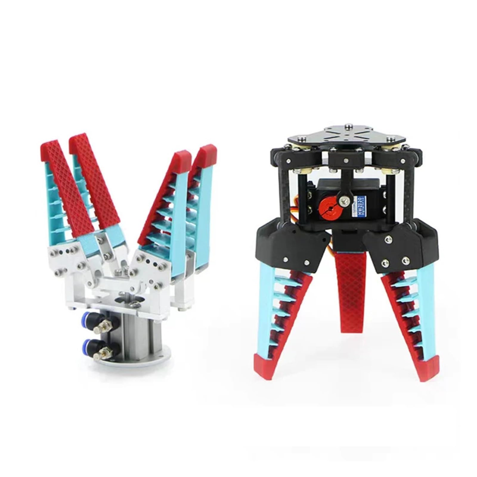 Braccio robotico Flessibile Industriale con carico utile di 2 kg, Pinza robotica Meccanica con Artiglio, Pinza pneumatica Antiscivolo(4 Electric Set)