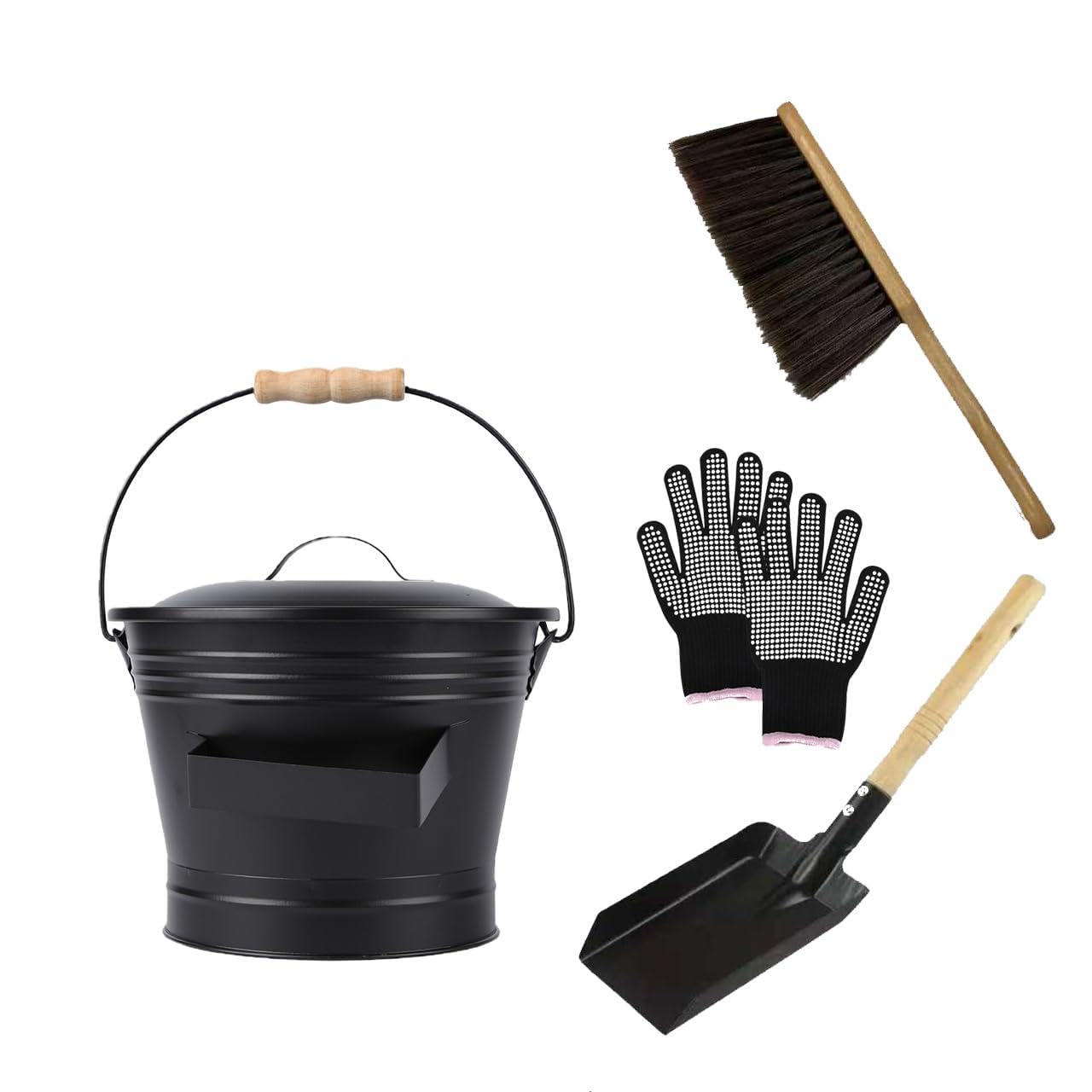 Kit de nettoyage pour poêle à bois brosse truelle et seau