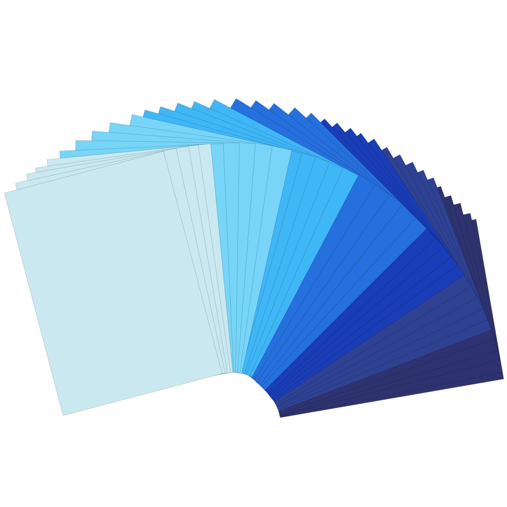 Blue Card A4, 70 Sheets 7 Shades of Blue 210gsm Thick Craft Card Cardstock Paper for Card Making, Invitations, Scrapbooking, Drawing, Arts Crafts