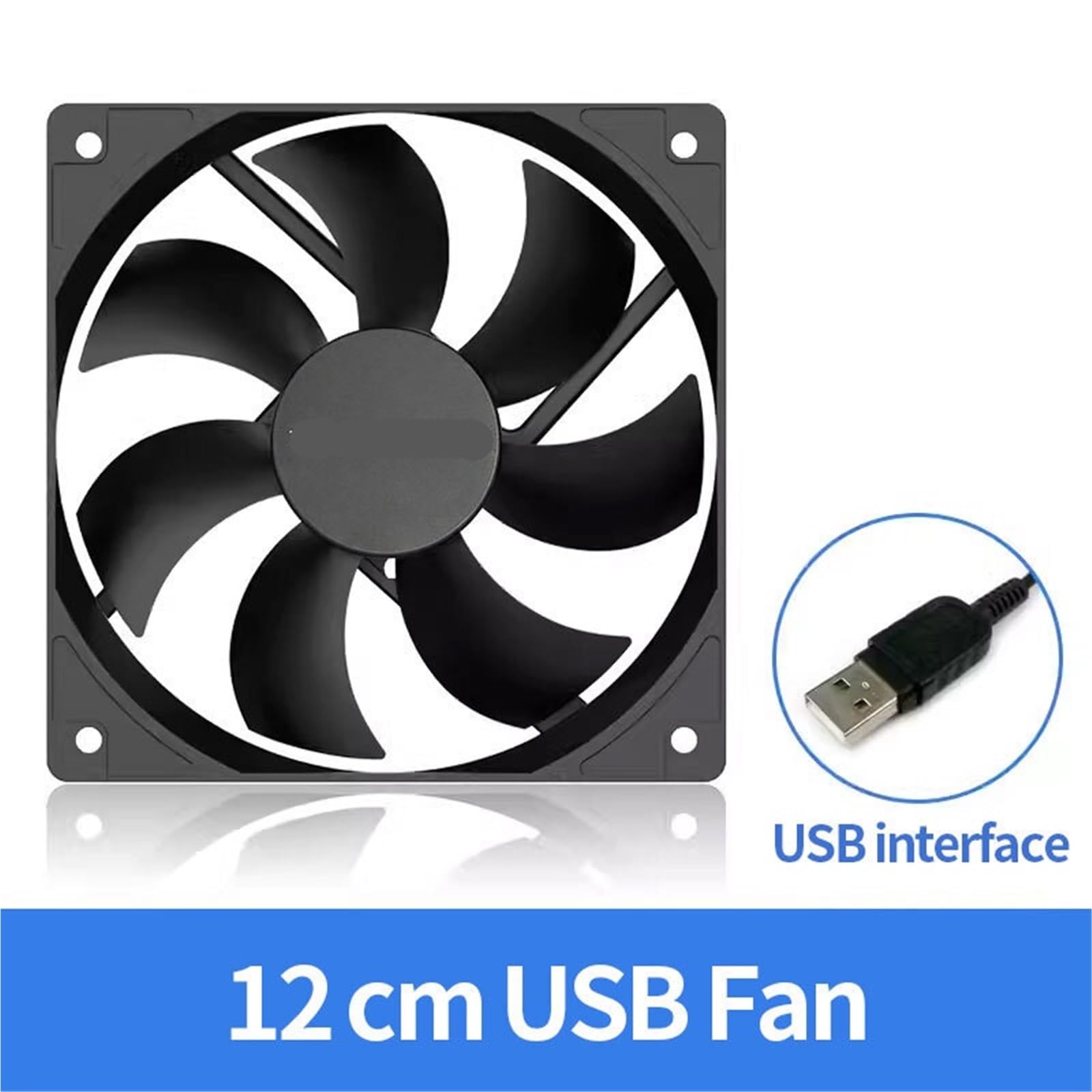Ventola di Raffreddamento Scarico USB 8/12/14 cm 5 V con Tappetino in Rete Metallica for decoder TV Router | Fan(12cm USB Fan)
