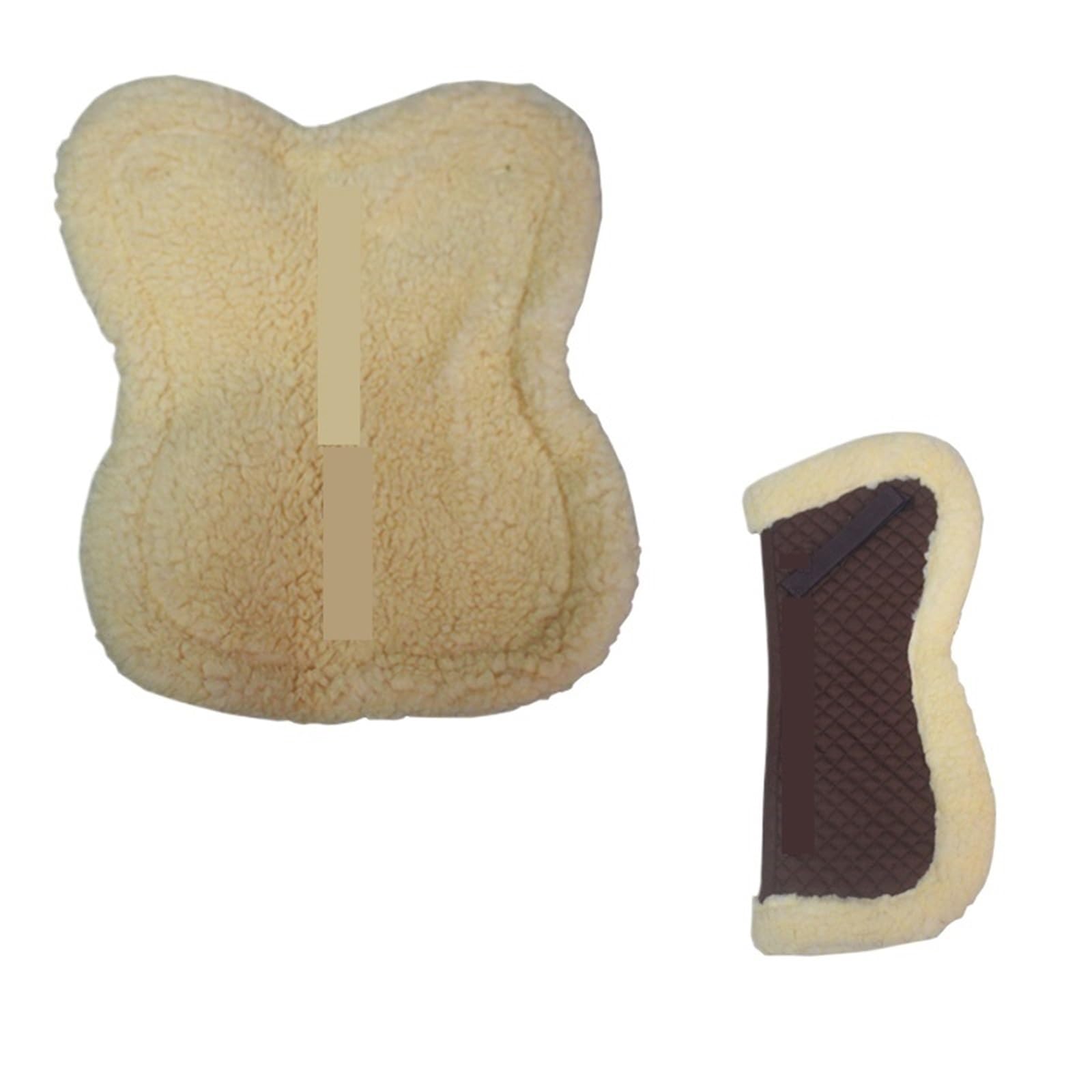 Mantilla para Caballo Almohadilla for silla de montar caballo felpa lana, cojín grueso absorbente el sudor, almohadillas competición ecuestre(White)