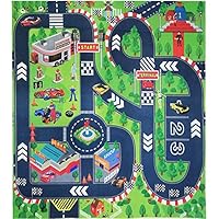 Road Playmat Toy,Kids Carpet Playmat,Great for Playing with Cars and Toys,Children Educational Road Traffic Play Mat- Learn and Have Fun Safely