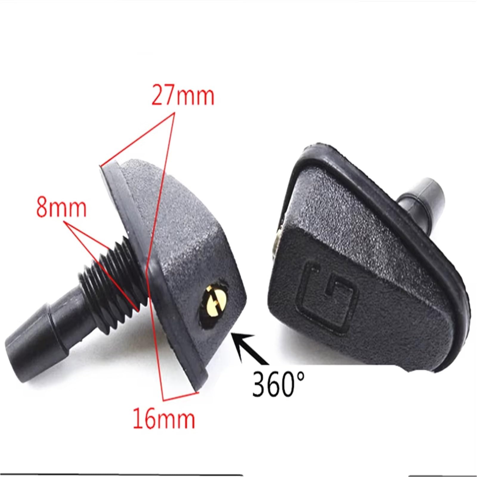 Dysze spryskiwacza przedniej szyby pasują do Mini dla Cooper R52 R53 R55 R56 R58 R59 R60 R61 do Paceman samochodowa spryskiwacz szyby wycieraczki dysza natryskowa woda akcesoria