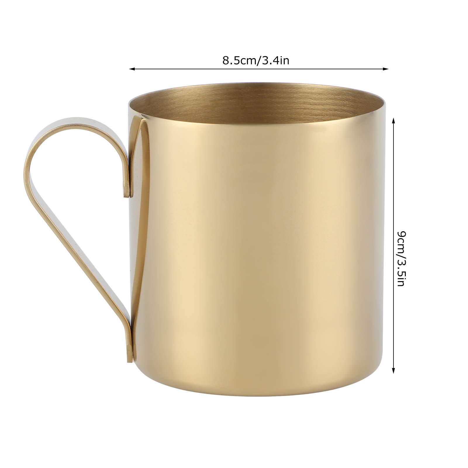 QANYEGN 400ML Drinks Mug, Stainless Steel Beer Mug, Cocktail Mug for Beer Coffee Water Milk Drinks with Handle(ld)
