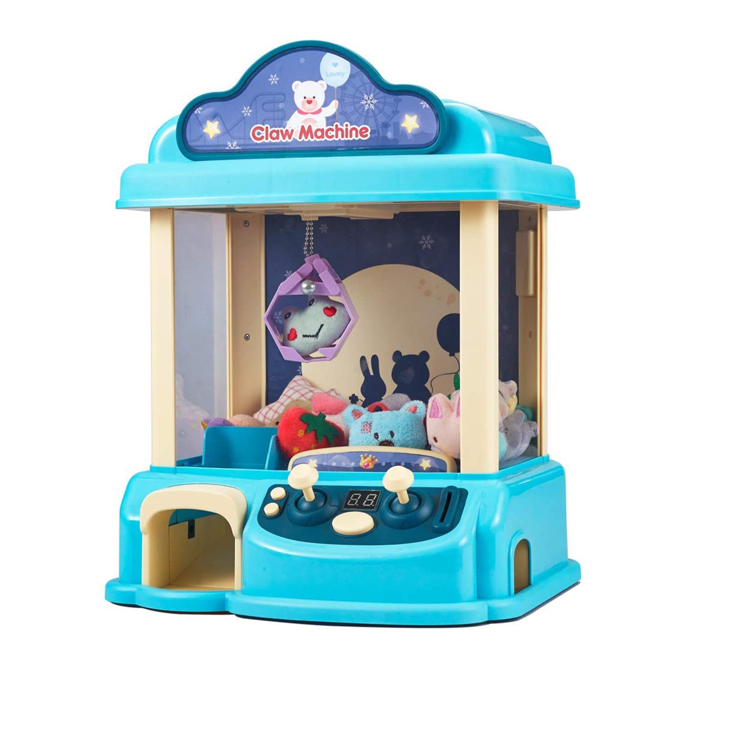 Beauenty Claw Machine,New Upgrade Claw Toy,Manual Mini Claw Machine, Intelligent System with Music and Lighting, Giving Children The Best Christmas New Year (Style 7)