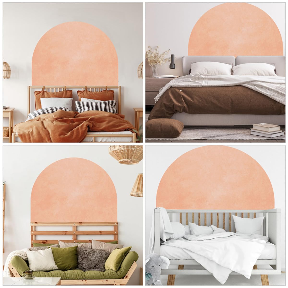 VILLCASE Pegatina de Pared Geométrica Diseño, Calcomanía Extraíble para Decoración de Arte en Habitaciones y Espacios Residenciales