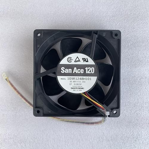 12cm 48V Industrial Control Case Cooling Fan 109R1248H101-12038 0.15A 3-Wire Fan for Efficient Cooling Solutions Shrandi