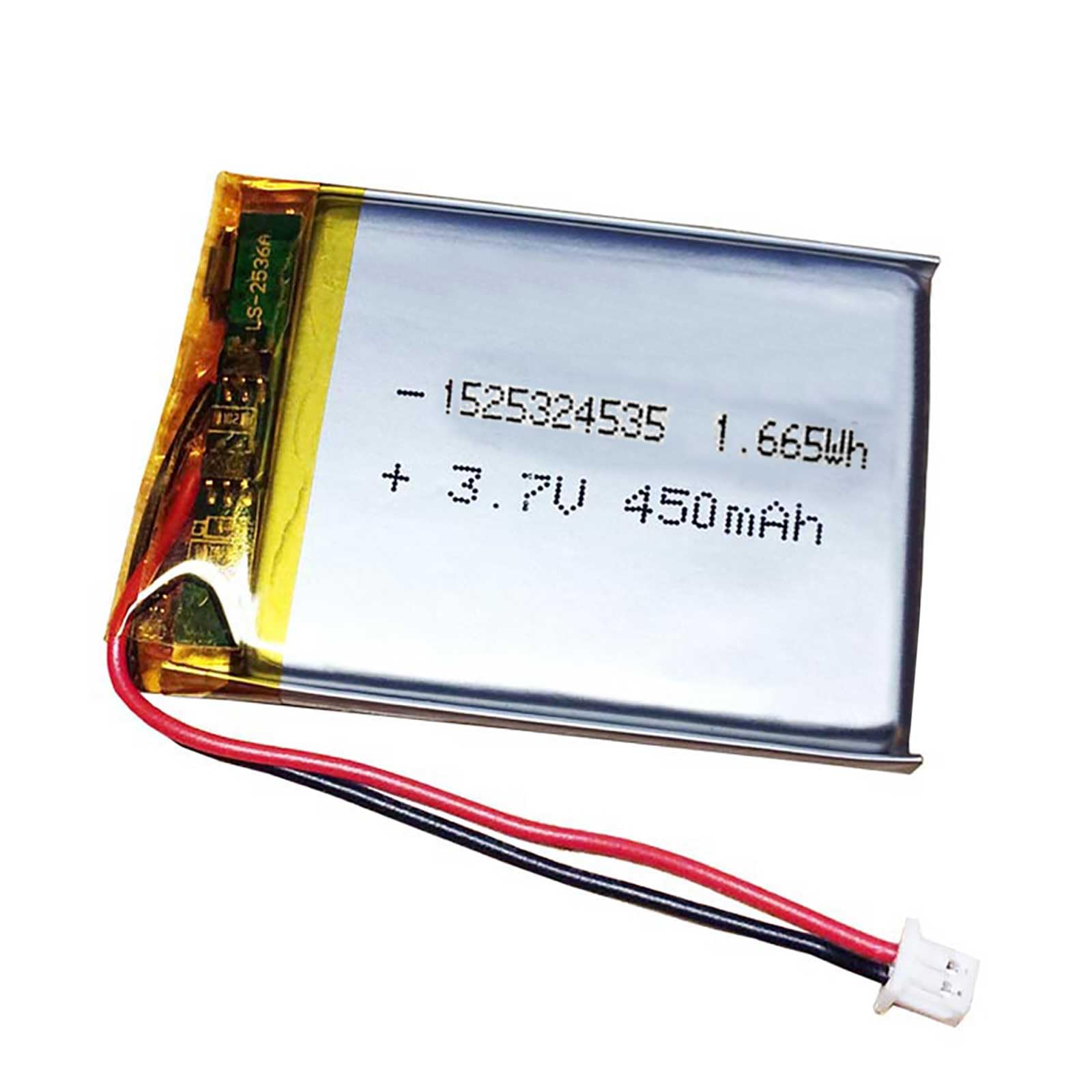 3.7v充電式交換用バッテリー450mAh PL 403040 JST PH1.25コネクタ- for Bluetoothスピーカー、GPS、MP4、POS機、カメラなどの (403040 バッテリー)