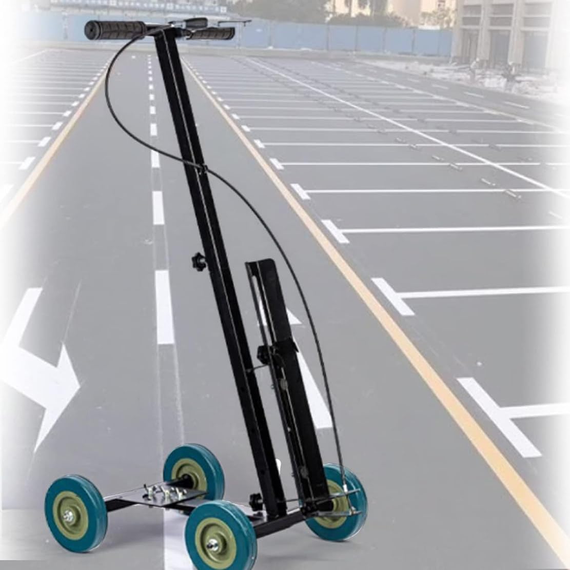 GTHTUHFD Manual Push Tape Marking Machine, Lane Marking Applicator For Straight, Arc, Round Lines, Adjustable, For Schools, Sports Surfaces, Factory Marking