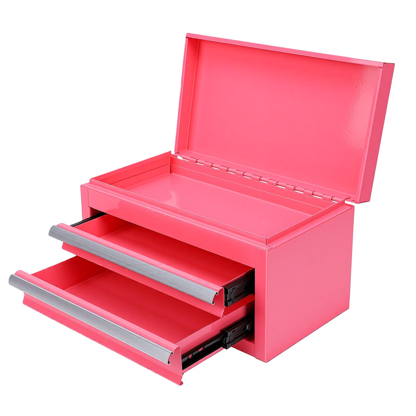 Caja de Herramientas Mini con 2 Cajones, Hierro Rosa