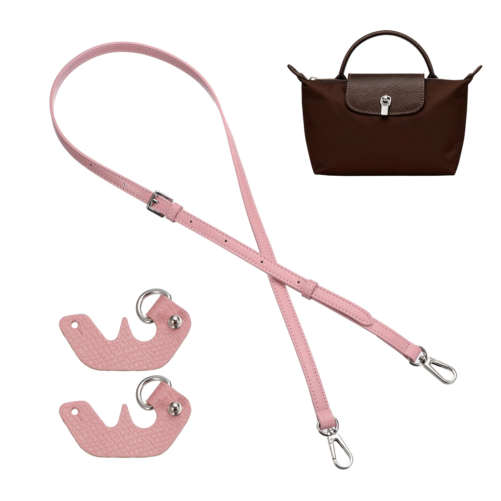 Kit de conversion pour mini pochette avec sangle cuir rose - 7
