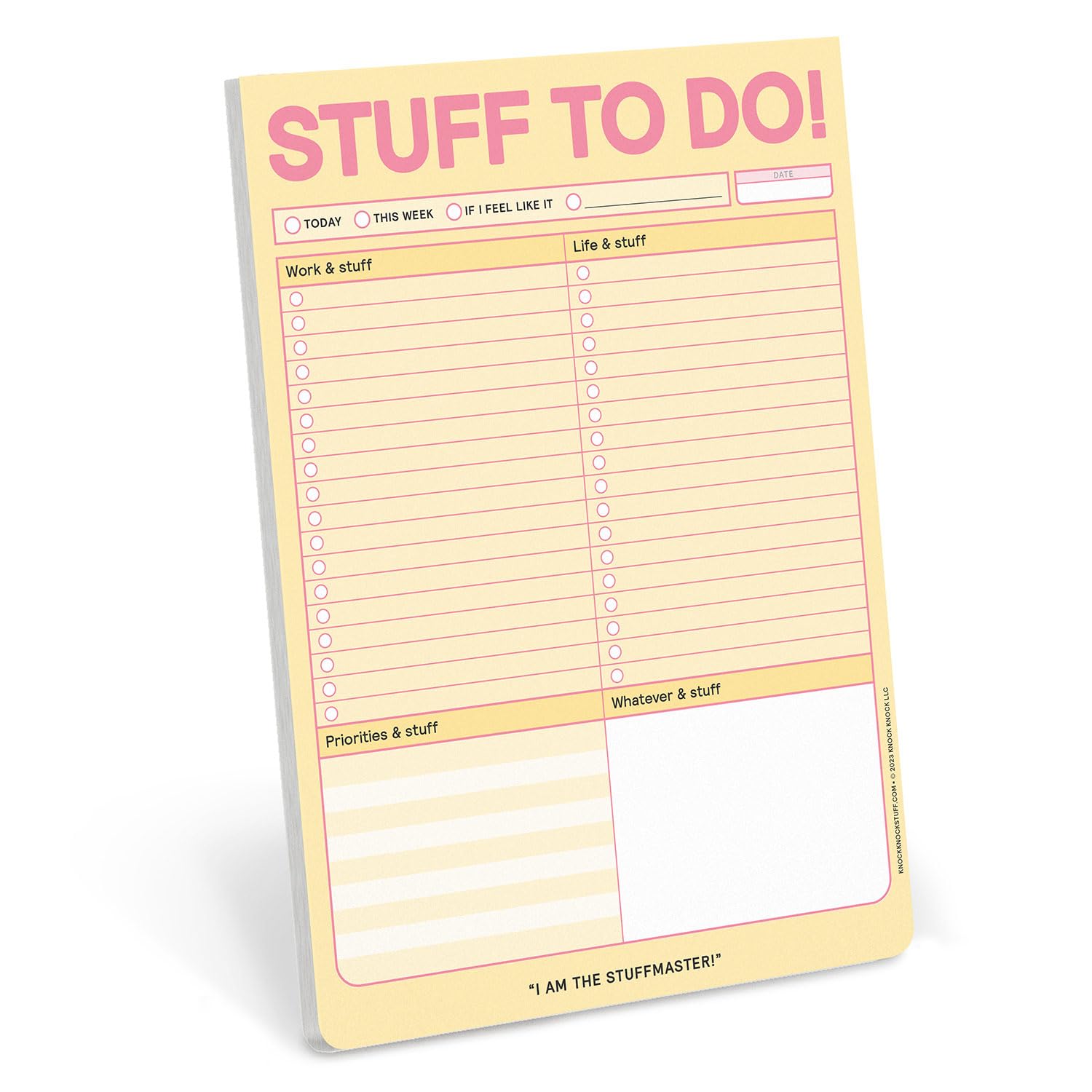 Knock Knock Stuff To Do Big & Sticky Notepads: Sticky To-do List Pad 40 Sheets (Knock Knock Big & Sticky Notepads)