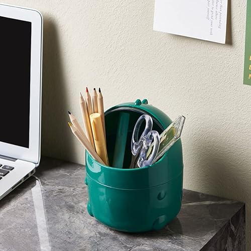 Miniatura 2 de LIFKOME Mini cubo de basura de escritorio, mini bote de basura lindo contenedor de basura, contenedor de basura, portalápices, organizador de