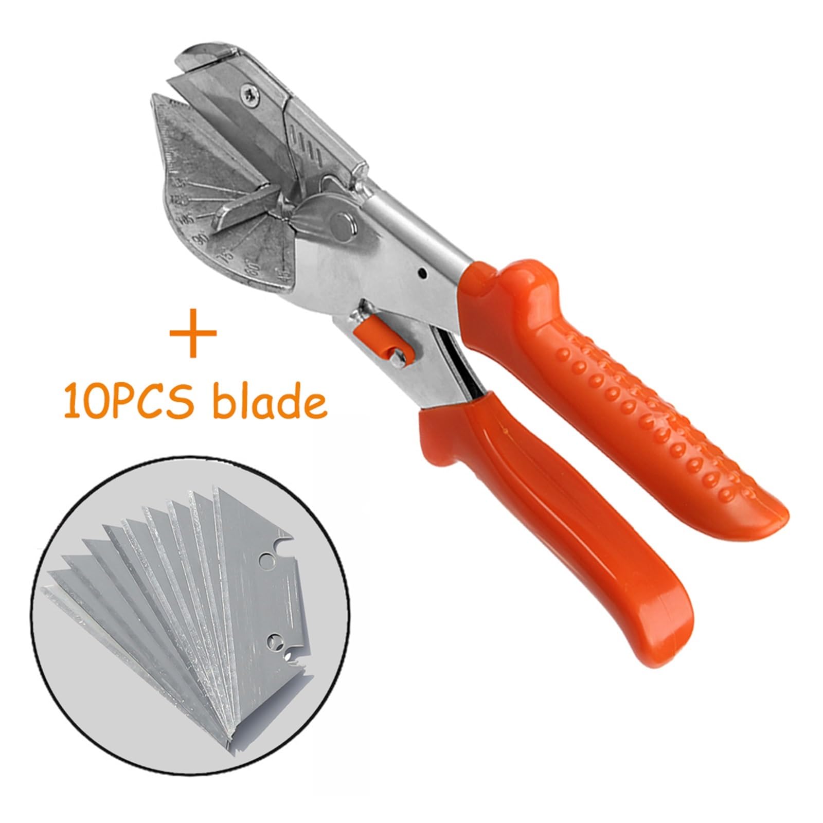 Cortador de tubos Cortador De Conductos De Alambre De Revestimiento De Inglete Multiángulo De 45-135 Grados, Tijeras De Manguera De Tubo De Plástico De PVC PE, Herramienta De Fontanería For Decoración