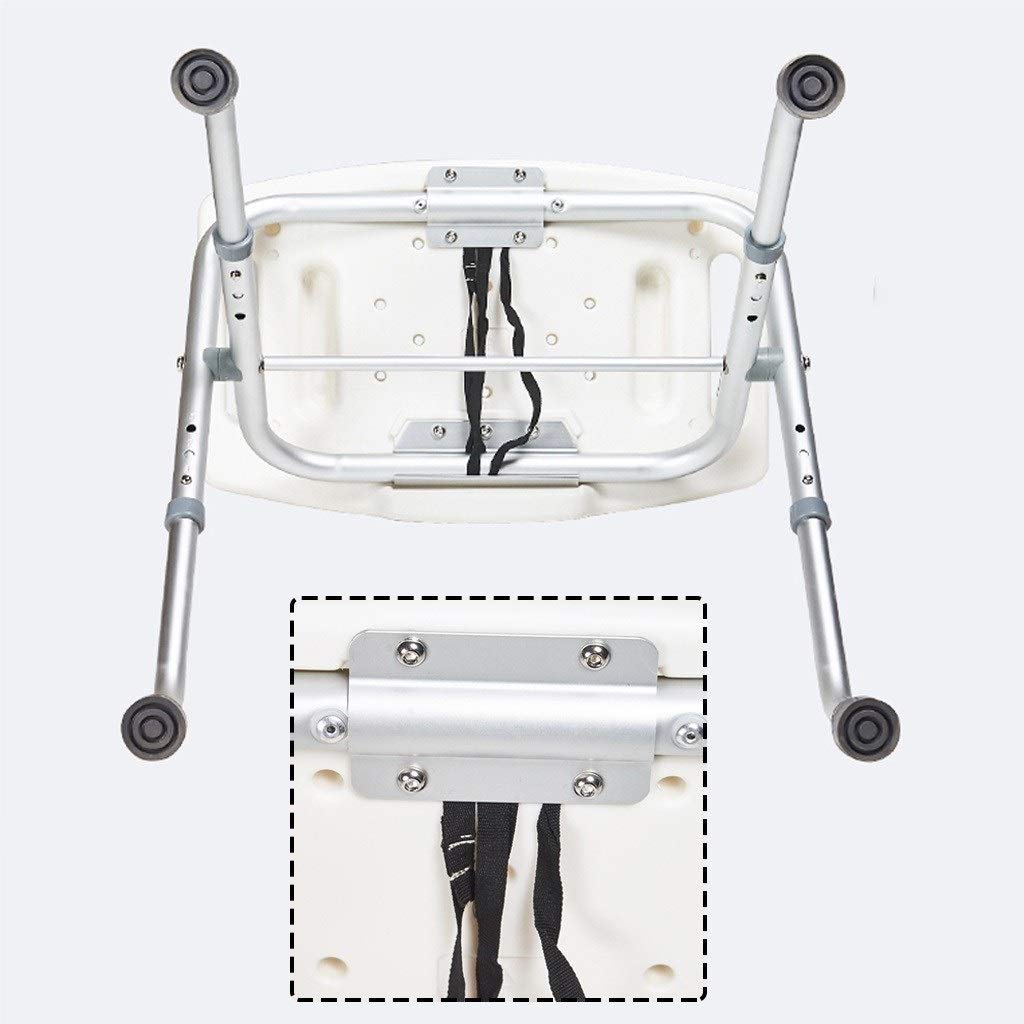 Moderna Plegable Silla de Ducha ABS Taburete de Ducha Asiento for los Ancianos discapacitados Banco Plegable Bañera heces Plegable Baño Silla de Altura Ajustable Antideslizante, diseño Blanco