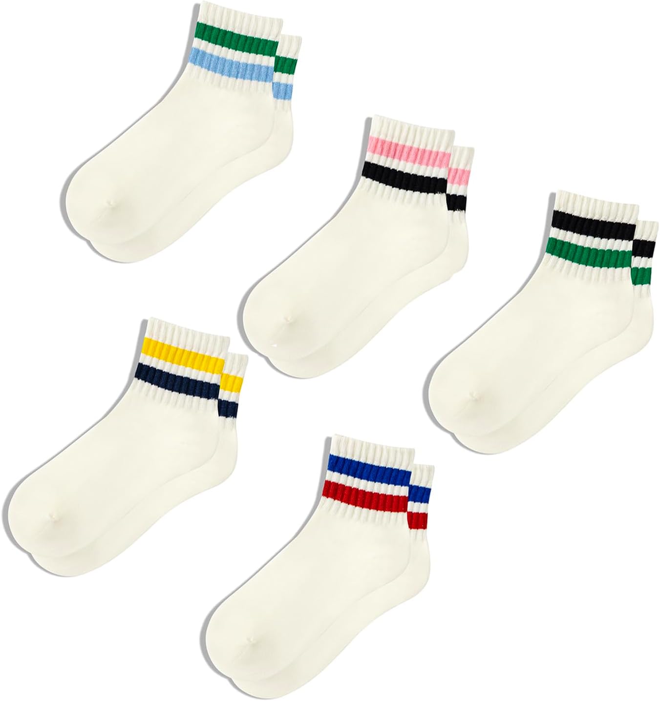 Calcetines Novedosos para Mujer - Algodón Rayas Retro