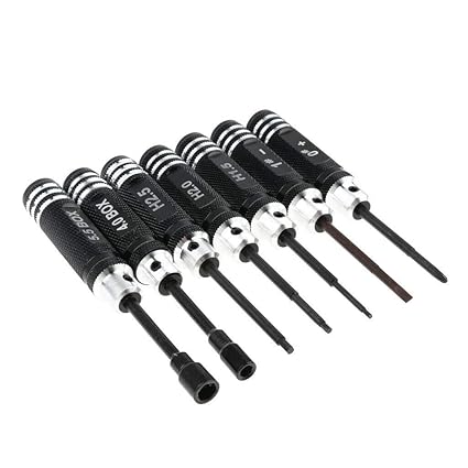 RANDWICK 7PCS Screwdriver Set, Hex Phillips Screwdriver, Car Screwdriver, RC Tool Kit