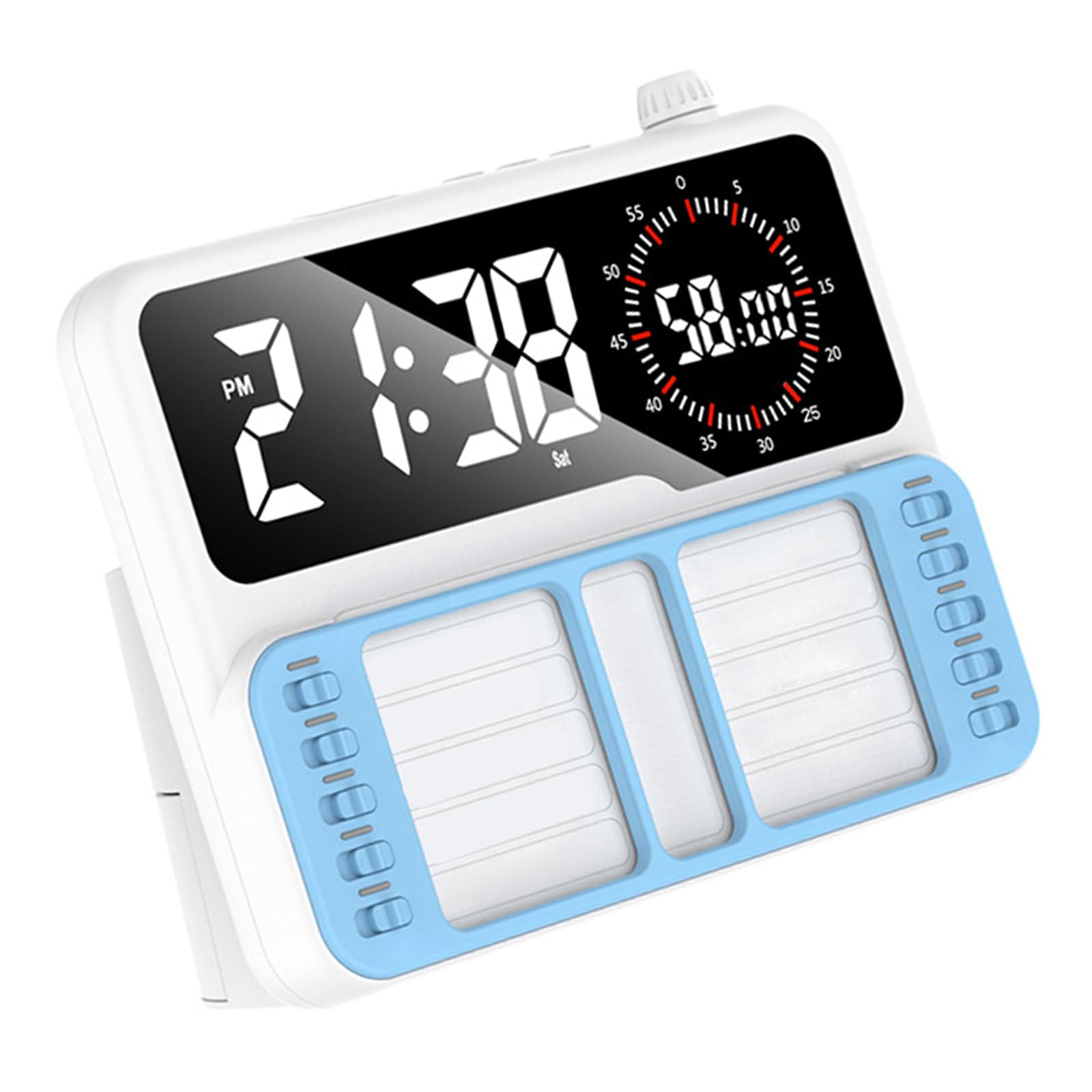 Reloj de Escritorio Digital con Pantalla de Cuenta atrás Visual, Reloj Despertador de Estudio Recargable para tareas y Uso en Temporizador de Estudio Temporizador Visual Alarma Escritorio