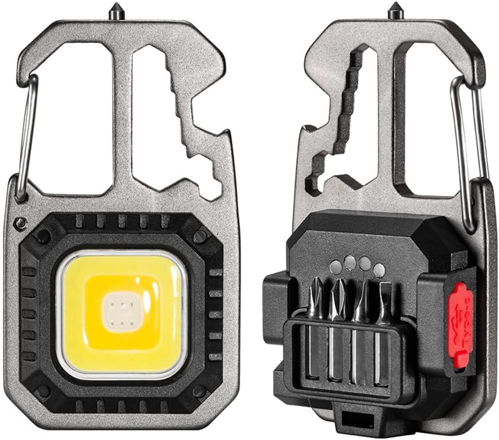 Starnearby 2 Pack COB Keychain Work Light 800 Lumens, Small Mini