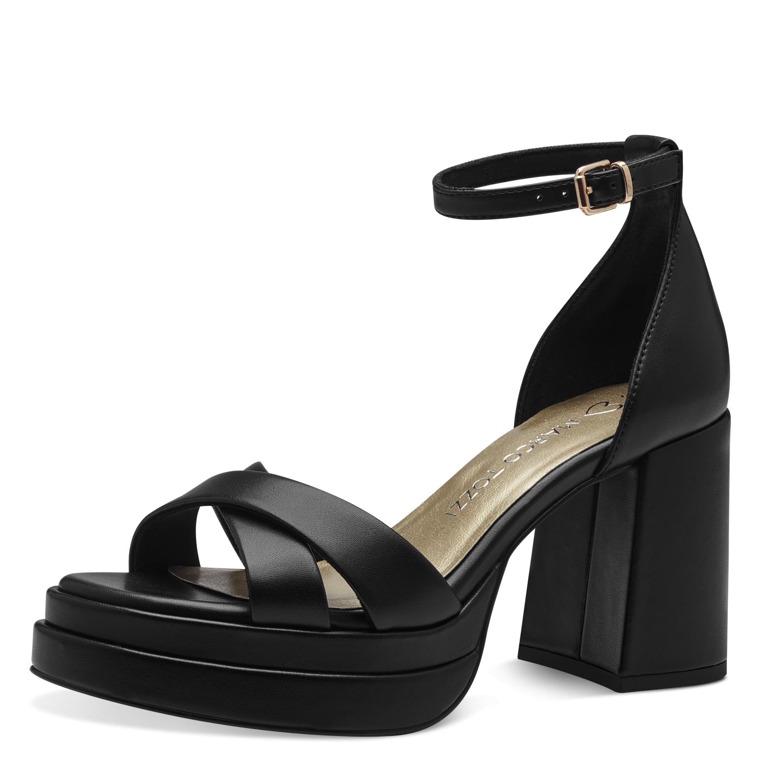 MARCO TOZZI Damen Sandalen mit Absatz Plateausohle Bequem